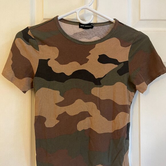 Good American Lightweight Slim Cotton Tee Size Small - Picture 4 of 4